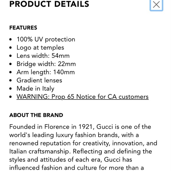 NWT - Gucci Black Minimal Square Sunglasses w/Logo - Picture 5 of 14